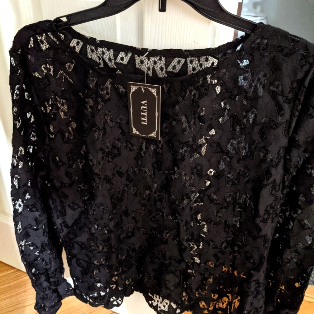 Black lace blouse
